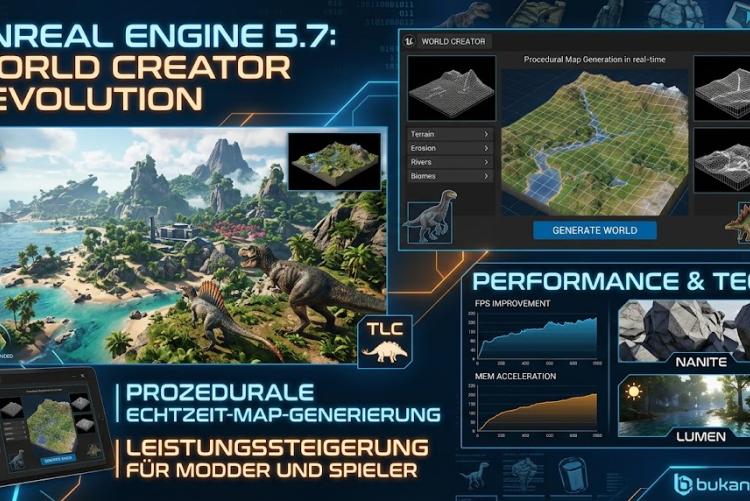 Unreal 5.7 und World Creator - KI generierte Bild